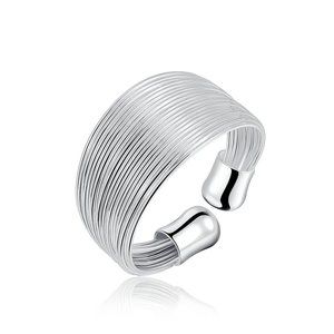 925 Sterling Silver Elegant Adjustable Ring Cuff Gift